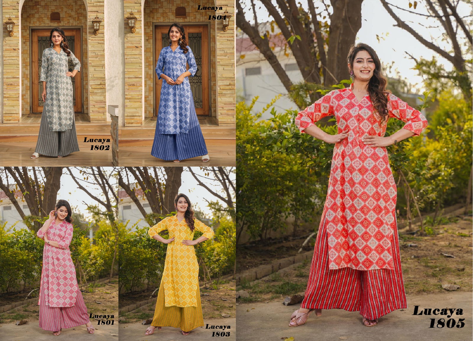 Lucaya Vol 18 Printed Casual Wear Kurti With Bottom Wholesale Market In Surat
